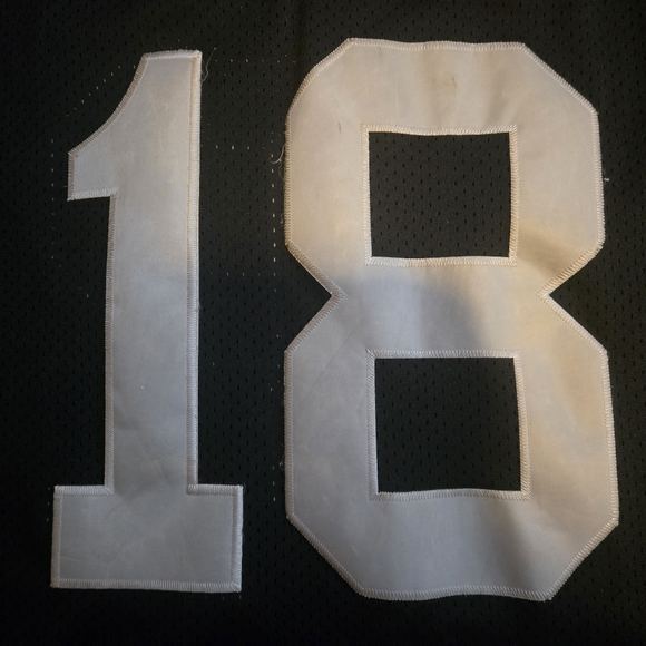 Players of Century R Moss #18 OaklandRaiders NFL Black Stitchd Jersey Sz3X 2004 - Picture 4 of 13
